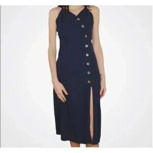 Urban Romantics Women’s Navy Blue Midi Dress Spaghetti Straps Size Small